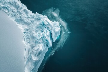 Canvas Print - Cracking iceberg outdoors glacier nature.