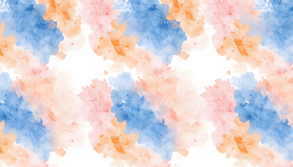 Wall Mural - watercolor seamless pattern isolated with white highlights, png