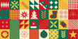 © top dog - Merry Christmas geometric elements for holiday wrapping