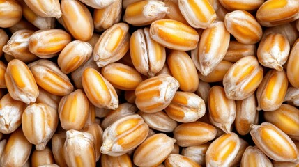 This image shows a top view of golden grains, displaying their lustrous hues under natural lighting, perfect for culinary enthusiasts or agricultural interests.