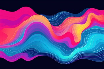 Wall Mural - Ocean wave abstract graphics pattern.