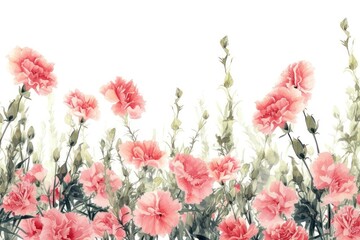 Wall Mural - Carnation flowers blossom nature plant.