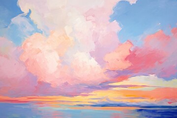 Canvas Print - Cloud painting backgrounds outdoors.