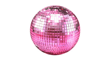 Wall Mural - pink disco ball transparent background