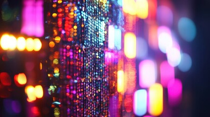 Wall Mural - Vibrant Bokeh Lights Background Abstract in High Resolution