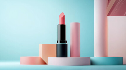 Beautiful lipsticks on table, closeup