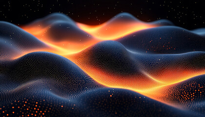 Wall Mural - futuristic galaxy glowing in dark space, fractal motion generated by ai