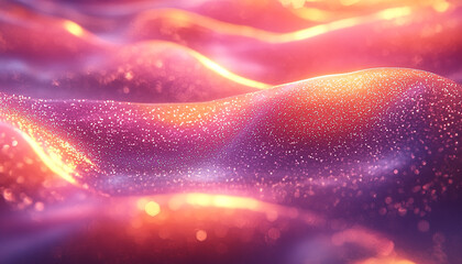 Wall Mural - glowing liquid wave in dark futuristic space backdrop generated by ai