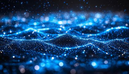 Wall Mural - bright glowing stars illuminate dark night sky backdrop generated by ai