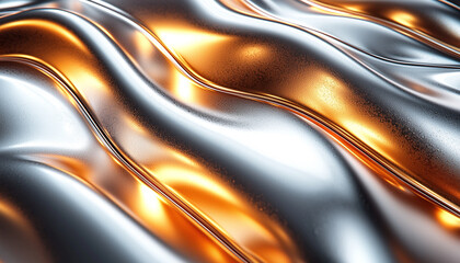 Canvas Print - Shiny wave pattern illustration, modern futuristic decoration elegance generated by AI