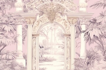 Canvas Print - Door gate architecture sketch backgrounds.