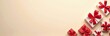 © Trust Fish - Top view of multiple gift boxes with red ribbons arranged on a beige background, perfect for holidays and celebrations