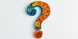 © Iryna - A colorful paper question mark with a blue circle in the middle. The question mark is made of paper and has a yellow circle in the middle
