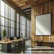 © joe - Modern Open-Plan Office with Wooden Accents and Large Windows