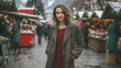 © Porechenskaya - Stylish girl at the Christmas europe market