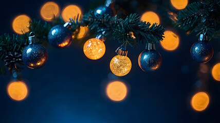 golden christmas balls, ai generated