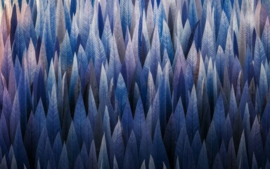 Wall Mural - blue leaf texture. abstract background of blue leaves, creating a calming and serene atmosphere. thi