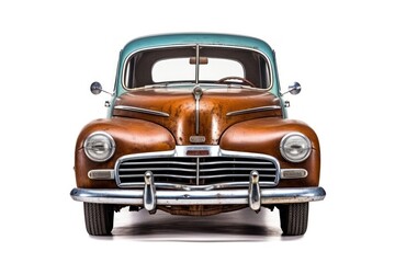 Wall Mural - Vintage car vehicle white background transportation.