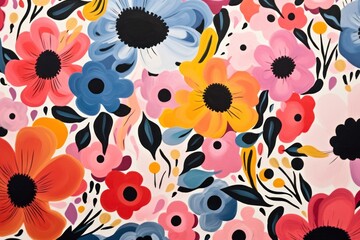 Wall Mural - Flowers backgrounds wallpaper abstract.