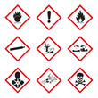 © Alex Darts - Globally polluting system. Hazardous materials. Warning signs.