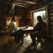 © Diego - A person sitting beside Jesus Christ, both gazing at the beautiful sunrise on the beach, symbolizing peace, hope, and spiritual reflection