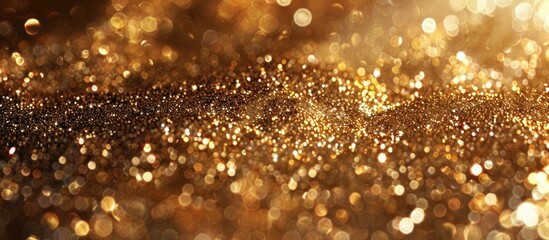 Canvas Print - Closeup of a stunning brass sparkle background with a copy space image