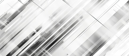 Poster - Abstract white and grey background with diagonal lines featuring a modern geometric pattern creating a subtle and blurred backdrop for copy space image