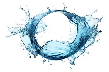 Wall Mural - circle shape water white background.