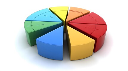 A high-definition close-up of a pie chart illustrating revenue sources at a business development seminar