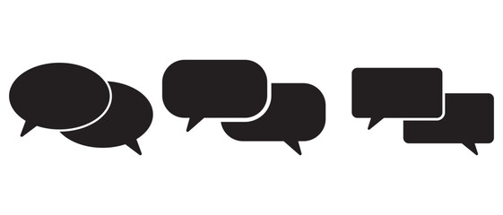 Wall Mural - chat icon message symbol. online message speech bubble social media app. web chat sign.