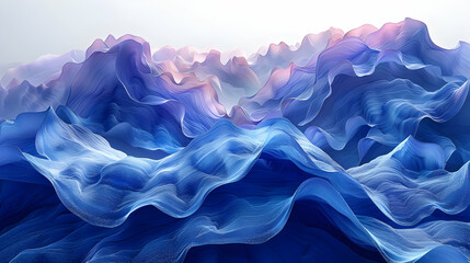 Abstract Blue and Purple Wave Illustration