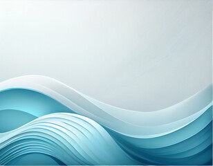 Wall Mural - a white background with a blue wave in the foreground and a light blue background with a white wave