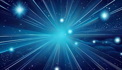 Wall Mural - abstract blue background with stars