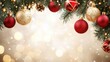 © Johannes - Christmas decoration backdrop Happy New Year Isolated Christmas background Copy space Area for text banner