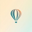 © Анатолий Сав - The design features a sleek hot air balloon with elegant stripes, symbolizing adventure and tranquil travel in the sky. Generative AI