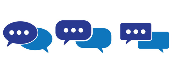 Wall Mural - chat icons. speech bubble symbol set