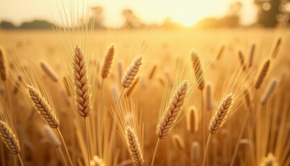 Sticker -  Golden Harvest  A field of ripe wheat under the sun