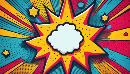 Wall Mural - playful pop art background featuring pow bold patterns dynamic visuals colorful