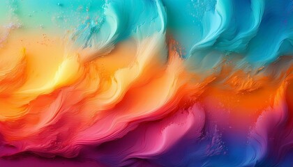 Wall Mural - rough gradient splash texture in sunrise colors background