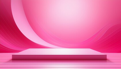 Wall Mural - silhouette pink abstract background with white platform