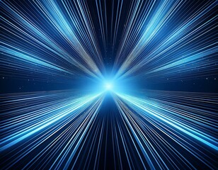 Wall Mural - sparkling blue rays in a straight line from the center beautifully distributed backgrounds abstract