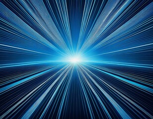 Wall Mural - sparkling blue rays in a straight line from the center beautifully distributed backgrounds abstract