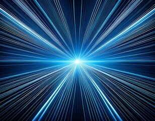 Wall Mural - sparkling blue rays in a straight line from the center beautifully distributed backgrounds abstract