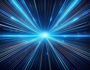 sparkling blue rays in a straight line from the center beautifully distributed backgrounds abstract