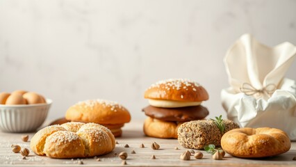 Sweet bakery treats on a table