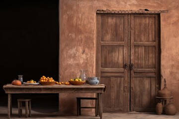 Canvas Print - Room door doorway chair.