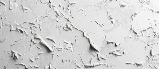 Wall Mural - Background texture of a white rough plaster wall with copy space image