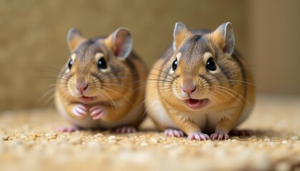 two adorable mice ready for adventure