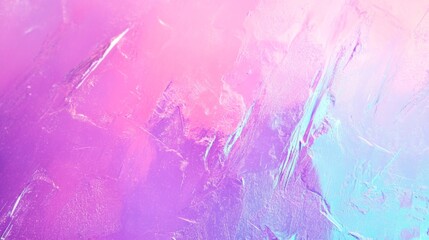 Poster - 80s-Inspired Holographic Dream. Neon Rainbow with Retro Scratches