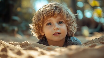 A Child's Delight: Playing in a Sandbox, Building Castles and Imagining Adventures